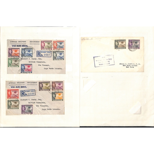 1017 - 1880-1956 Covers and cards including air mails and first flights, WW2 F.P.Os, postal stationery, Fir... 