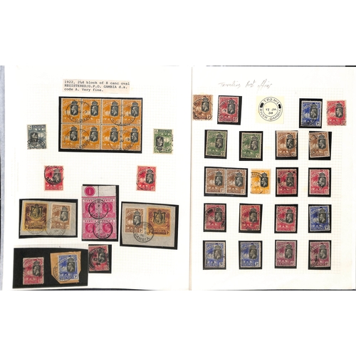 1018 - Cancellations. QV-QEII Cancels on stamps or pieces (101), covers or cards (4) including 1922 postcar... 