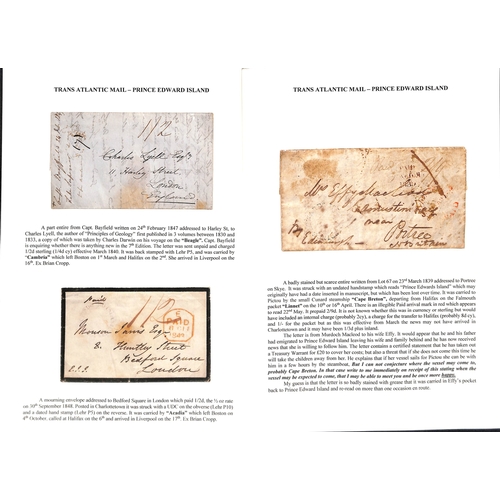 549 - Canada - Prince Edward Island. 1839-55 Prestamp and stampless entire letters and covers to G.B, incl... 