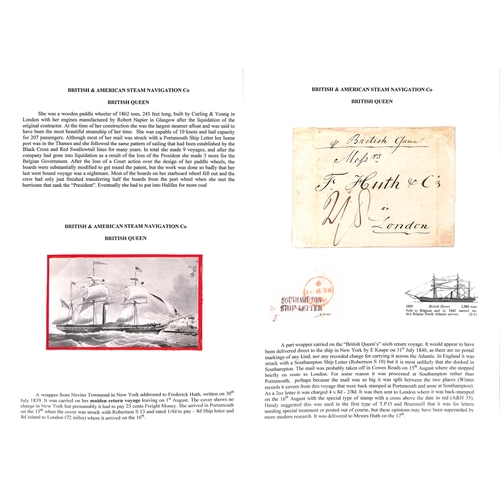 576 - British Queen. 1840-42 Entire letters (4) and entires (2) from USA to G.B carried on the fourth, six... 