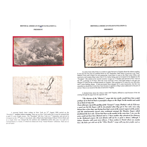 577 - President. 1840-41 Entire letters carried by the British & American Steam Navigation Co. 