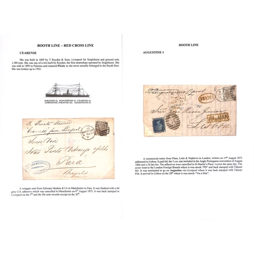 660 - Brazil/G.B. 1873-79 Entire letters (2) and an entire from G.B to Lisbon or Brazil despatched on the ... 