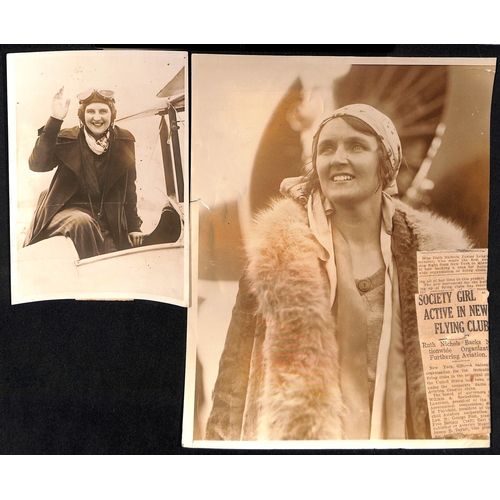 684 - c.1930-37 Original Press Photos of pioneer aviatrix, comprising Ruth Nichols (who made the first New... 