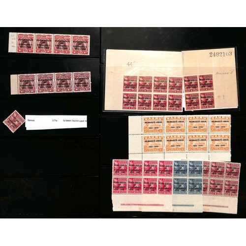 768 - Pacific Islands. Unmounted mint stamps comprising New Zealand ½d (2), 1d (4) and 6d imprint blo... 