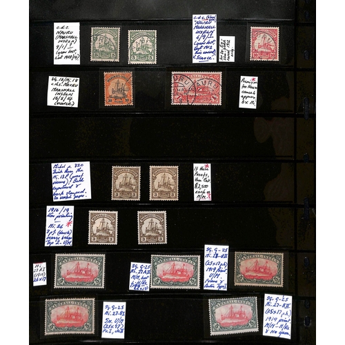 1038 - 1897-1919 Mint and used stamps, with shades, cancels and many pieces, including 1897 48 degrees firs... 