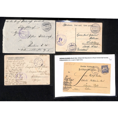 1066 - 1904-08 Covers and cards from soldiers (22), mainly stampless, three with stamps, including 1905 car... 