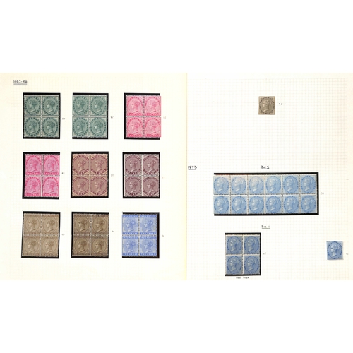 1104 - 1860-1902 QV Issues in mint multiples, mainly blocks of four but some in larger blocks, including 18... 