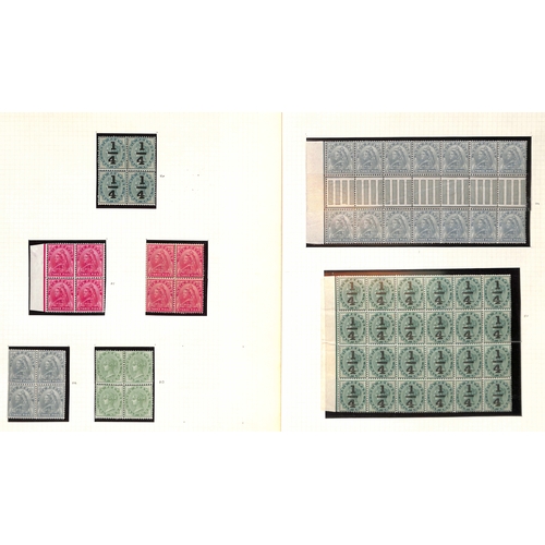 1104 - 1860-1902 QV Issues in mint multiples, mainly blocks of four but some in larger blocks, including 18... 