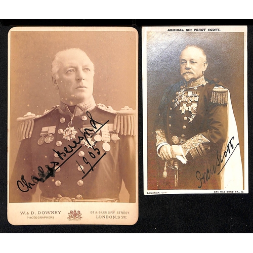 1408 - Royal Navy. 1898-1905 Letter and cabinet Photo both signed by Admiral Lord Charles Beresford; pictur... 