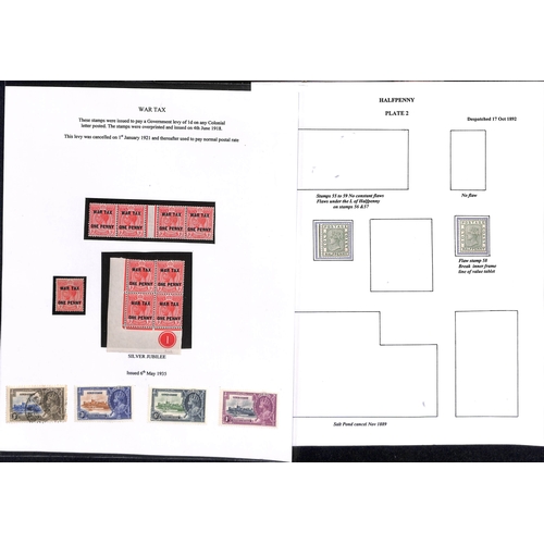 1077 - 1876-1935 Mint and used selection including 1884-91 3d, 1/- and 2/- 