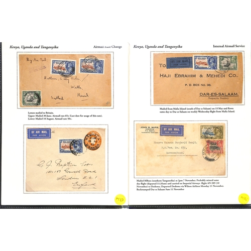 782 - KUT. 1935 Commercial covers (32) and a postcard from KUT, various rates and destinations including E... 