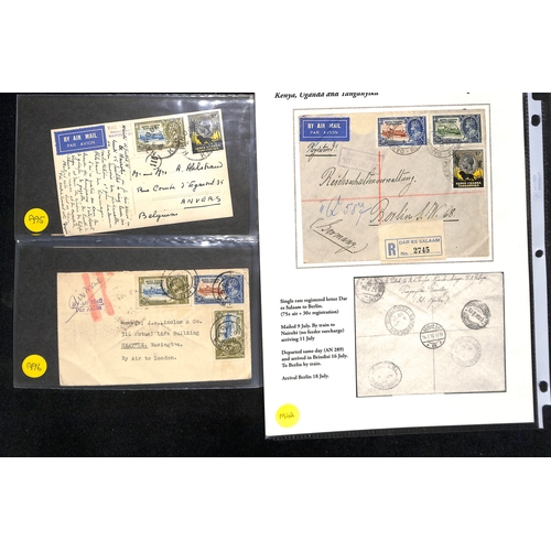 782 - KUT. 1935 Commercial covers (32) and a postcard from KUT, various rates and destinations including E... 