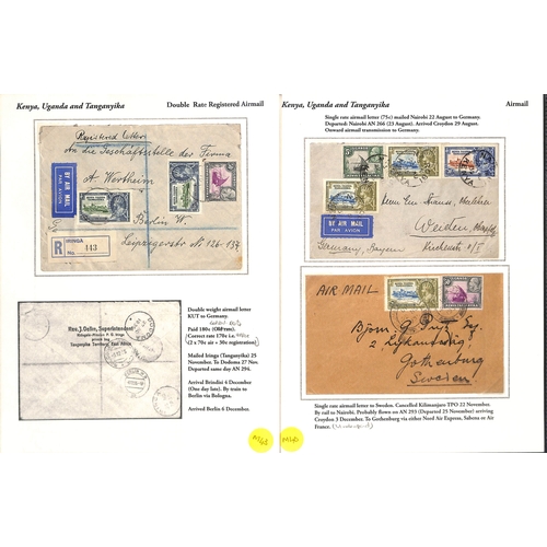 782 - KUT. 1935 Commercial covers (32) and a postcard from KUT, various rates and destinations including E... 