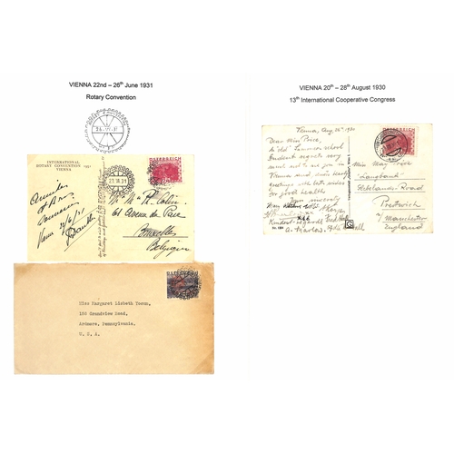 894 - International Congresses & Conventions. 1891-1937 Covers and cards with cancels for congresses compr... 