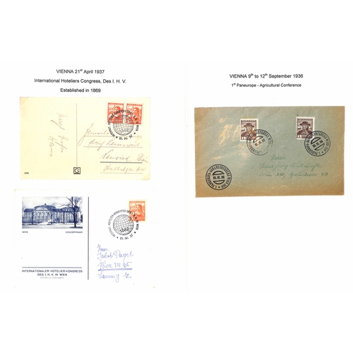 894 - International Congresses & Conventions. 1891-1937 Covers and cards with cancels for congresses compr... 