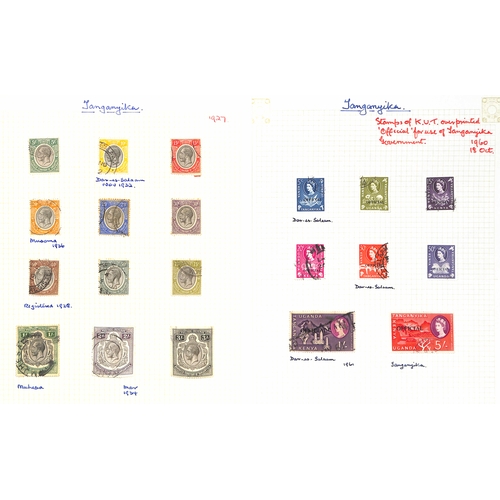 1219 - 1895-1985 Used collection in an album including British East Africa 1895 issue (10 values to 3r) and... 