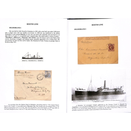 663 - Barbados. 1895-1916 Covers and cards from Barbados (19) all carried on the Brazil to New York servic... 