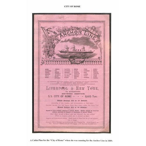 590 - Ephemera. 1874-99 Printed ephemera including passenger lists (25), menus (4), abstracts of ships log... 