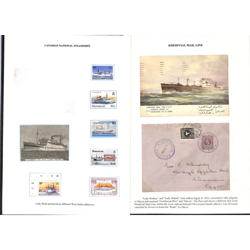 665 - 1928-88 Covers and cards posted on various ships with cachets and Paquebots (24); 1942 card from Flo... 