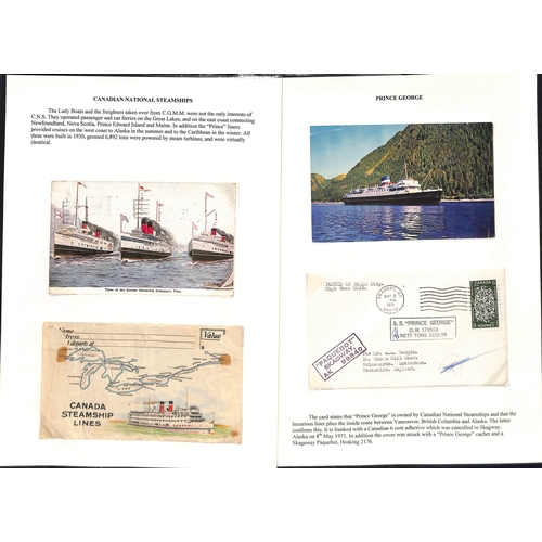 665 - 1928-88 Covers and cards posted on various ships with cachets and Paquebots (24); 1942 card from Flo... 