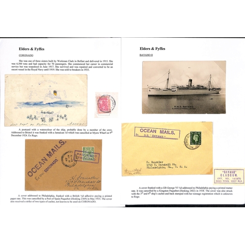 667 - 1909-38 Covers and cards posted on various ships, many with named 