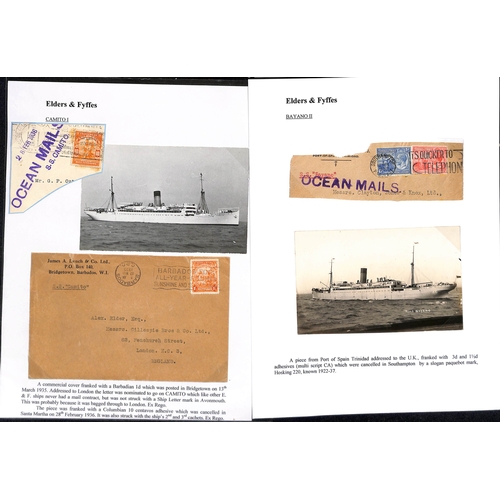 667 - 1909-38 Covers and cards posted on various ships, many with named 