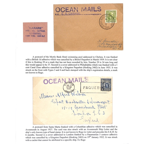 667 - 1909-38 Covers and cards posted on various ships, many with named 