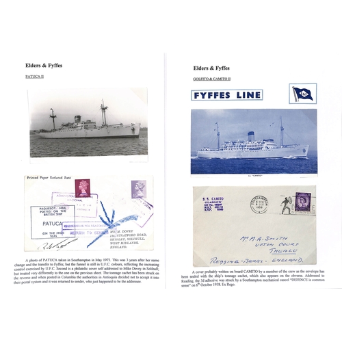 667 - 1909-38 Covers and cards posted on various ships, many with named 