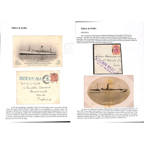 667 - 1909-38 Covers and cards posted on various ships, many with named 