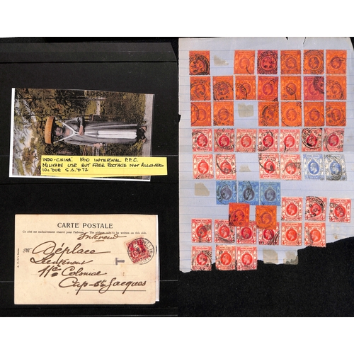 1099 - QV-QEII Stamps including postage dues, China overprints, a few revenues and covers. Also Indo-China ... 