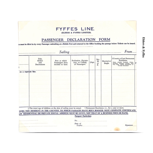 668 - Ephemera. 1921-61 Advertising brochures and timetables (12), ship plans (3), menus (7), passenger li... 