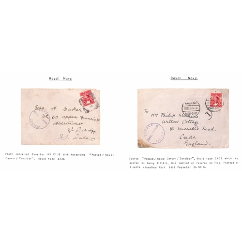 1594 - 1916-18 Cover and a front franked 6c to G.B, the 1916 cover cancelled by 