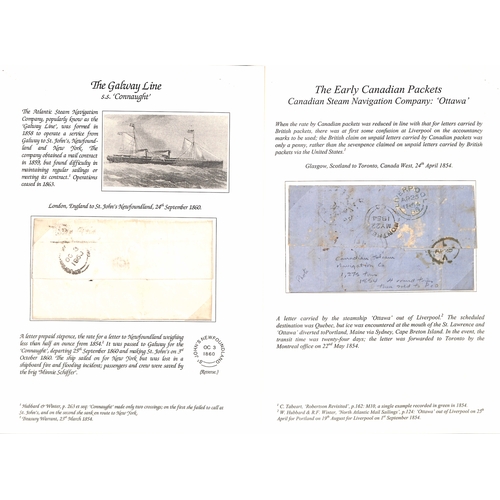 550 - Canada. 1854 (Apr 24) Stampless entire letter from Glasgow to Toronto carried on the Canadian S.N Co... 