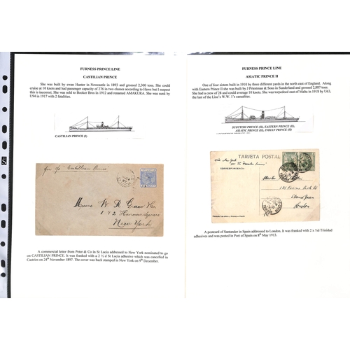 671 - 1894-1961 Covers and cards posted on board or carried by various Furness ships, also some associated... 