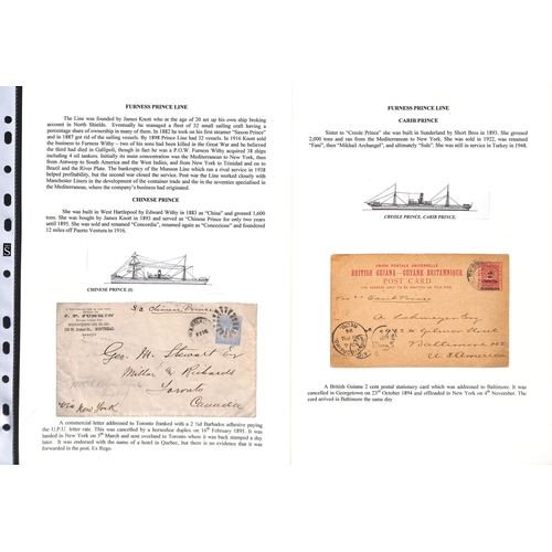 671 - 1894-1961 Covers and cards posted on board or carried by various Furness ships, also some associated... 