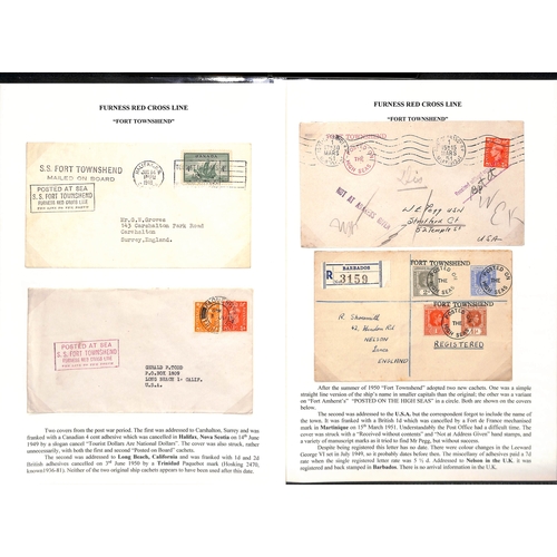 671 - 1894-1961 Covers and cards posted on board or carried by various Furness ships, also some associated... 