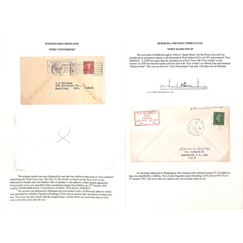 671 - 1894-1961 Covers and cards posted on board or carried by various Furness ships, also some associated... 