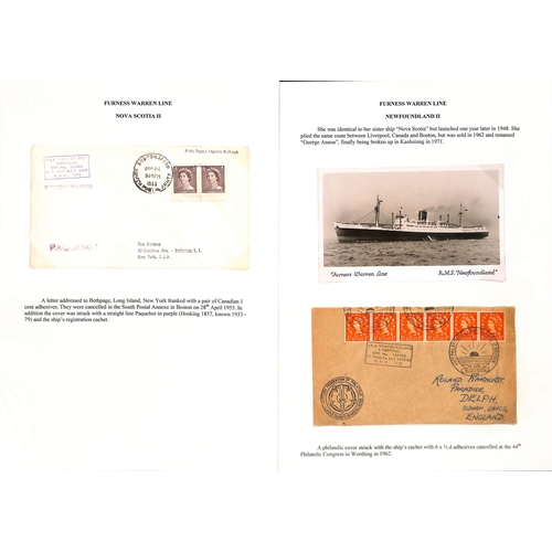 671 - 1894-1961 Covers and cards posted on board or carried by various Furness ships, also some associated... 