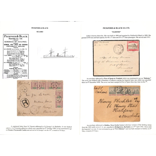 675 - 1892-1914 Covers and cards from Jamaica (2), Barbados (2), British Guiana (4), Martinique, Bermuda, ... 