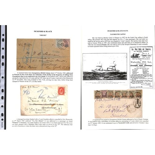 675 - 1892-1914 Covers and cards from Jamaica (2), Barbados (2), British Guiana (4), Martinique, Bermuda, ... 