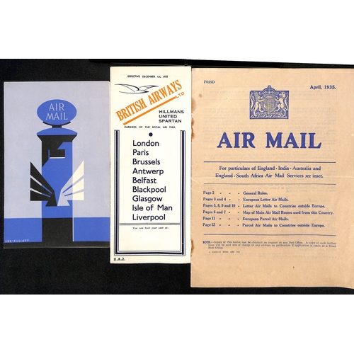 689 - 1935 Timetables and brochures comprising Imperial Airways timetables to Africa (two versions) or Eur... 