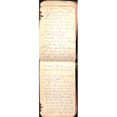 1412 - 1900 (Mar 3) - 1901 (Mar 10) Small but well filled diary kept by an officer, apparently in the Volun... 