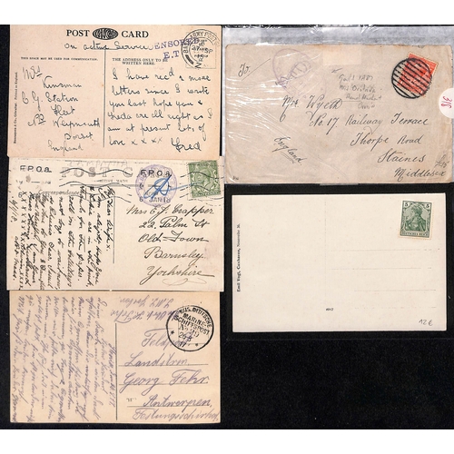 705 - 1914-18 Covers and cards from various British, U.S or German ships and picture postcards of ships, i... 