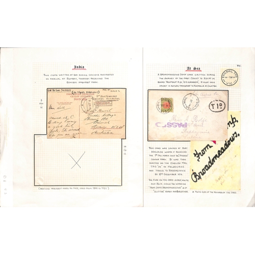 746 - 1914-18 Covers and cards from Transports, most with unnumbered censors, various types include 