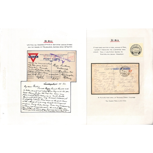 746 - 1914-18 Covers and cards from Transports, most with unnumbered censors, various types include 