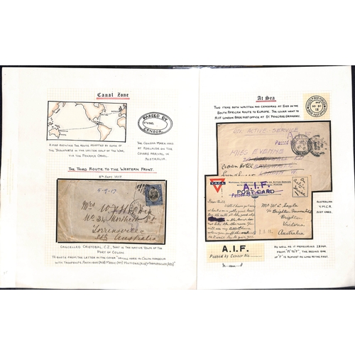 746 - 1914-18 Covers and cards from Transports, most with unnumbered censors, various types include 