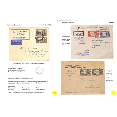 784 - Rhodesia/Nyasaland. 1935 Covers (23) from Northern Rhodesia (5) including May 6th F.D.C bearing set ... 