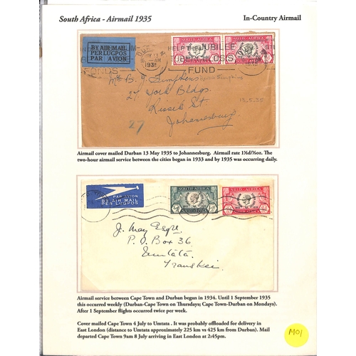 785 - Southern Africa. 1935-36 Covers and cards from South Africa (30), Basutoland, Swaziland or Bechuanal... 