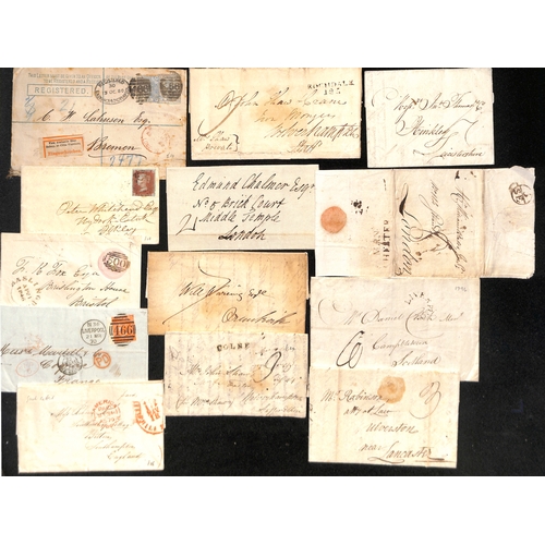 306 - 1768-1905 Entire letters, entires and covers including prestamp, 1845-53 traveller datestamps (6), u... 