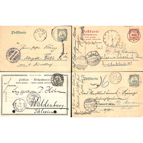 1056 - 1903-15 Yacht issue postal stationery cards (8) and picture postcards franked 3p, 4h or 7½h, se... 